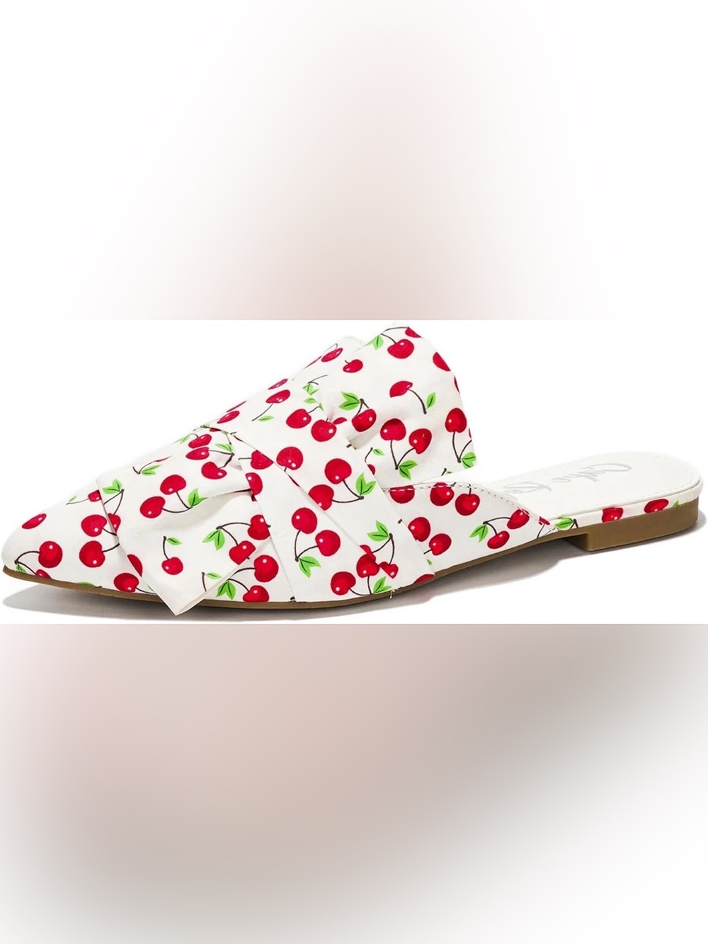 Cape Robbin Cherry Print White Sandals us 7.5 NEW NEVER WORN